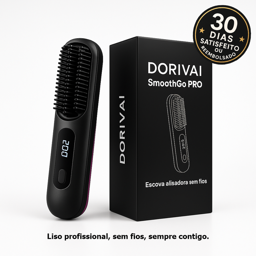 Escova alisadora sem fio Dorivai SmoothGo Pro